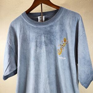 Puerto Vallarta Mexico Gecko T-Shirt Mr Buho Size XL Blue Double Sided